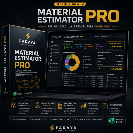 FARAYA MATERIAL ESTIMATOR PRO V2 ESTIMA · CALCULA · PRESUPUESTA · GANA MÁS