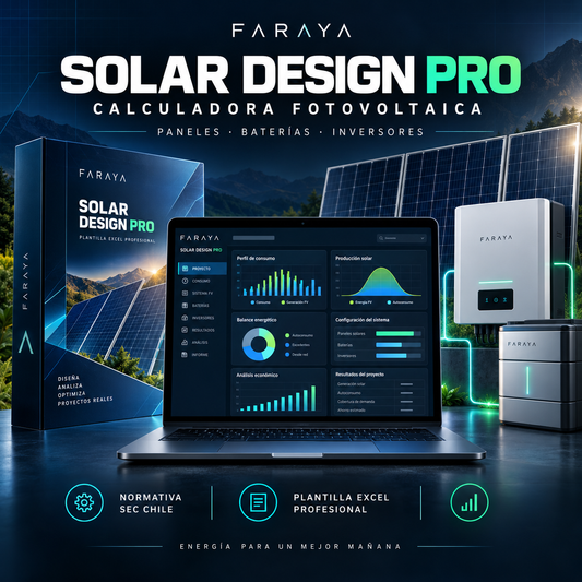 FARAYA Solar Design PRO | Calculadora Fotovoltaica para Paneles, Baterías e Inversores – SEC Chile
