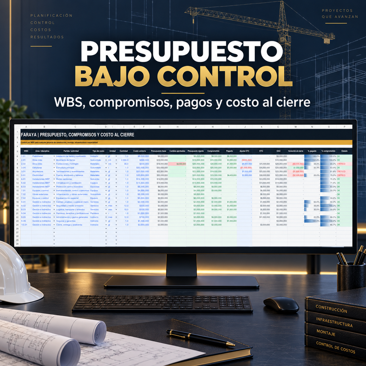 FARAYA Project Cash Flow PRO | Control de Flujo de Caja y Rentabilidad por Proyecto en Excel